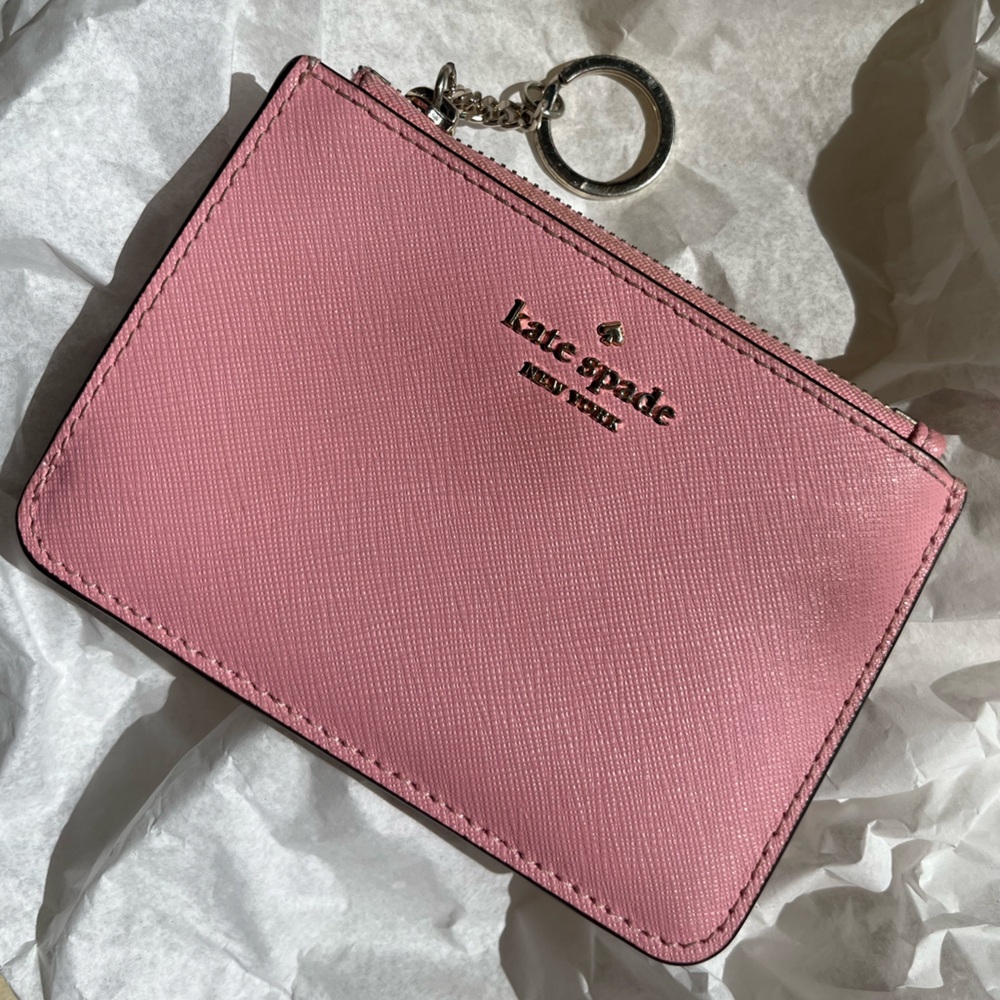 SOLD Kate Spade Pink Wallet Cardholder Keyring Bitsy
